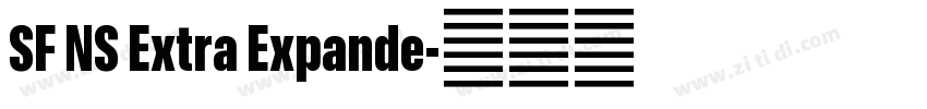 SF NS Extra Expande字体转换